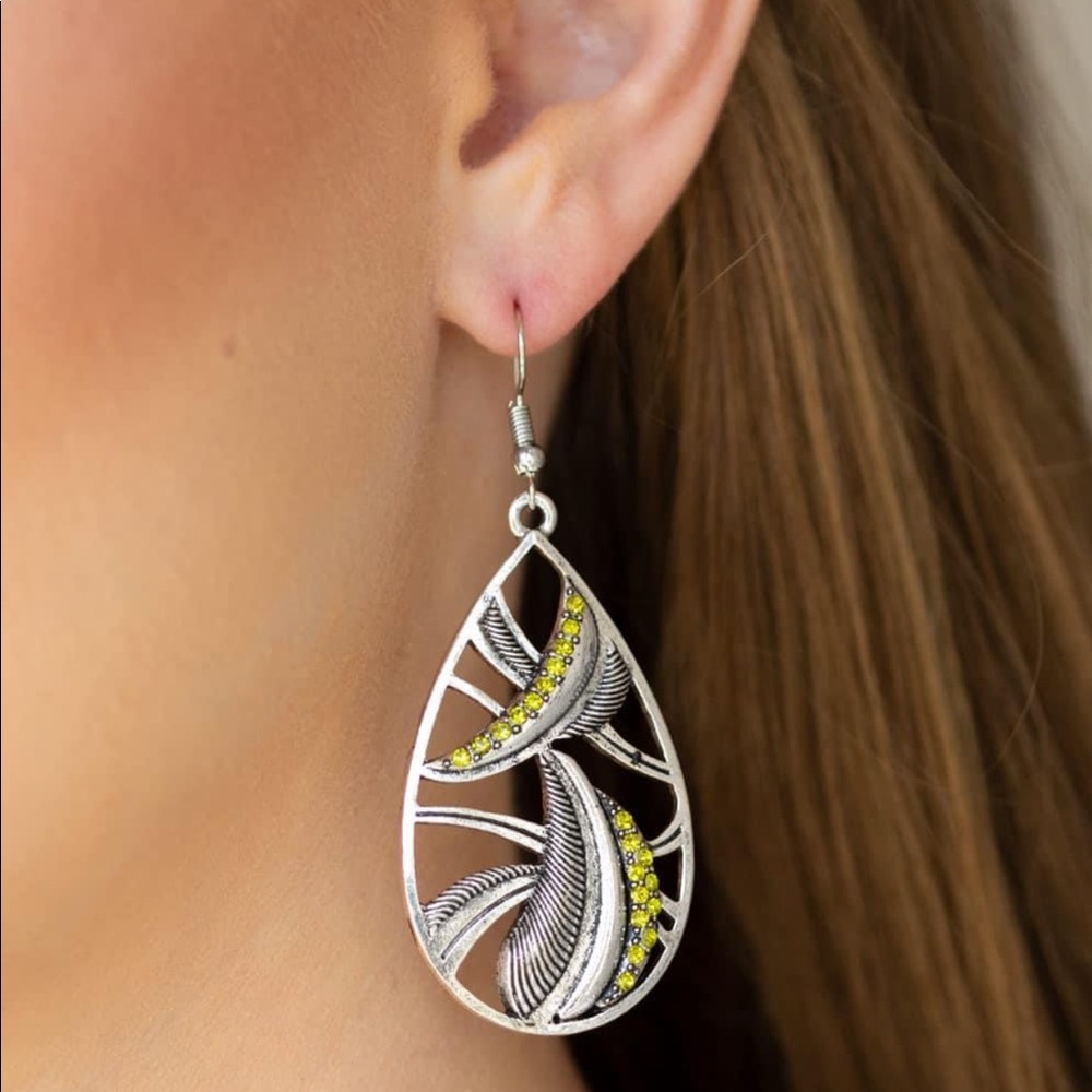 Beautiful silver earrings.